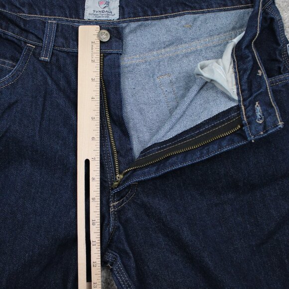 Tyndale FR Jeans Mens 35x34 Blue 5-Pocket FRMC FLF 800 Flame Resistant Workwear - Picture 11 of 16